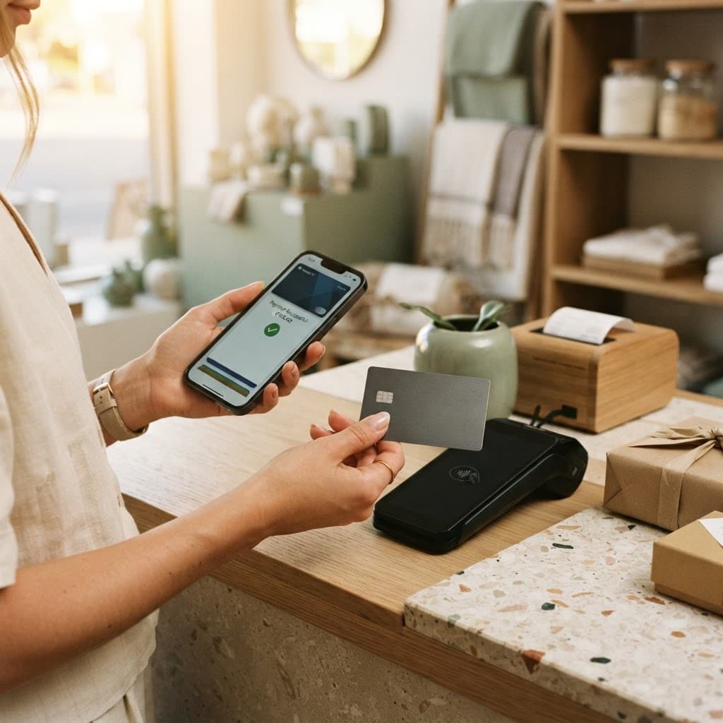 Contactless card payment at checkout